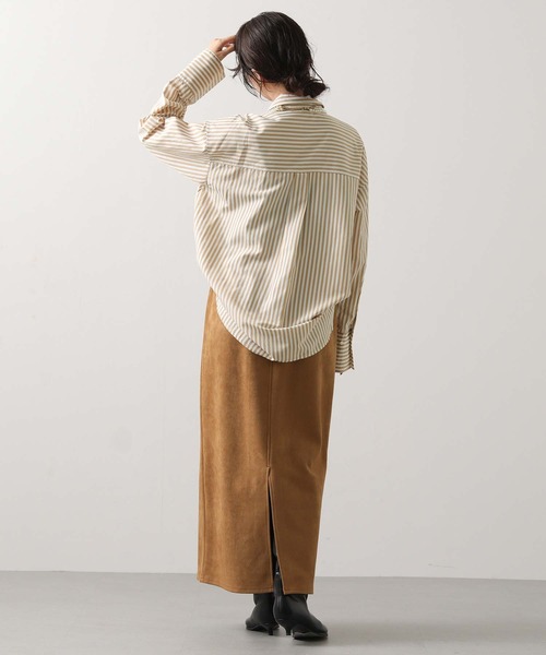 Gready Brilliant(グレディブリリアン)の「BASICシャツ(シャツ/ブラウス・レディース・ブラック×ホワイト/ベージュ系/サックスブルー・38)」の21枚目の写真