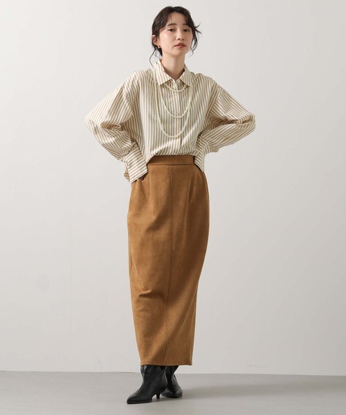 Gready Brilliant(グレディブリリアン)の「BASICシャツ(シャツ/ブラウス・レディース・ブラック×ホワイト/ベージュ系/サックスブルー・38)」の22枚目の写真