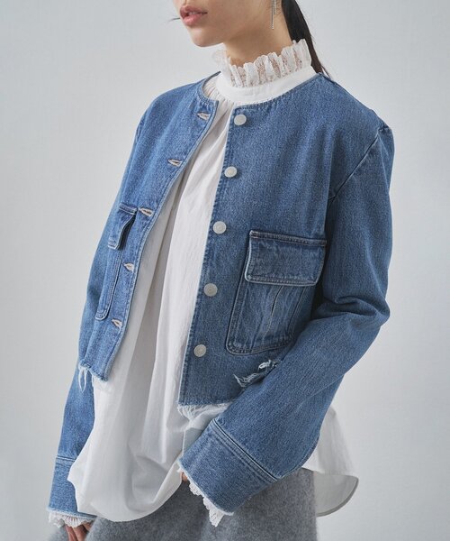 Whim Gazette（ウィムガゼット）の「デニムクルージャケット（デニムジャケット・レディース・ブルー・FREE）」の7枚目の写真