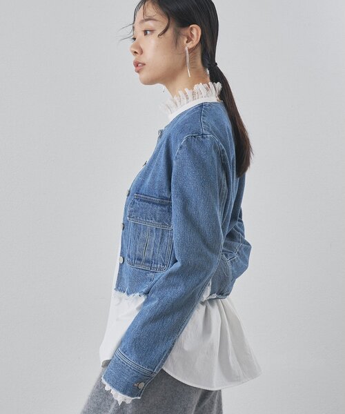 Whim Gazette（ウィムガゼット）の「デニムクルージャケット（デニムジャケット・レディース・ブルー・FREE）」の19枚目の写真