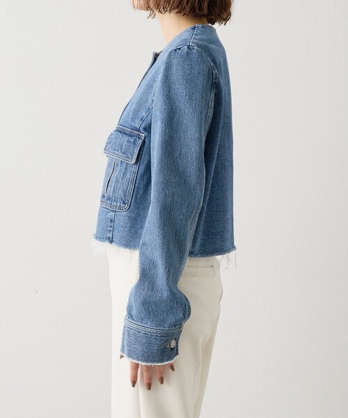 Whim Gazette（ウィムガゼット）の「デニムクルージャケット（デニムジャケット・レディース・ブルー・FREE）」の10枚目の写真