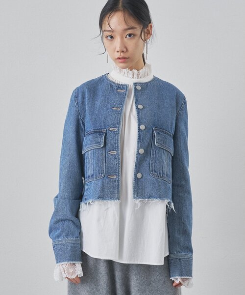 Whim Gazette ライトブルーデニムジャケット ライトブルーデニムジャケット Whim Gazette ライトブルーデニム