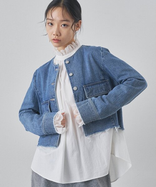 Whim Gazette（ウィムガゼット）の「デニムクルージャケット（デニムジャケット・レディース・ブルー・FREE）」の18枚目の写真