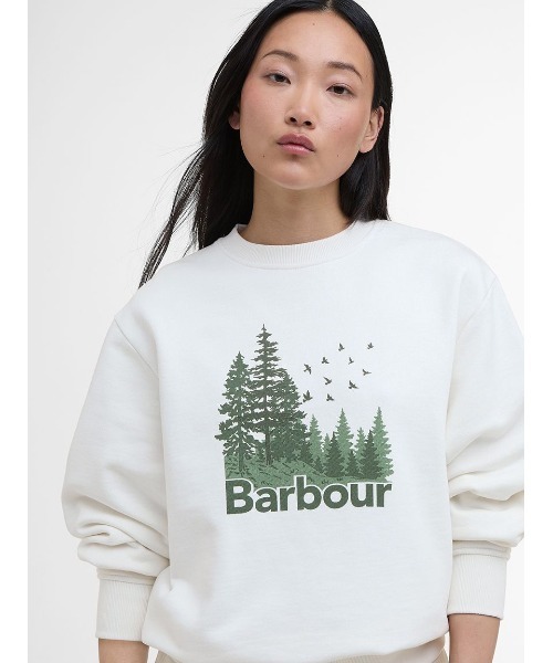 Barbour(バブアー)の「Matilda プリント スウェット(スウェット・レディース・グレー/ホワイト・SMALL/MEDIUM)」の4枚目の写真