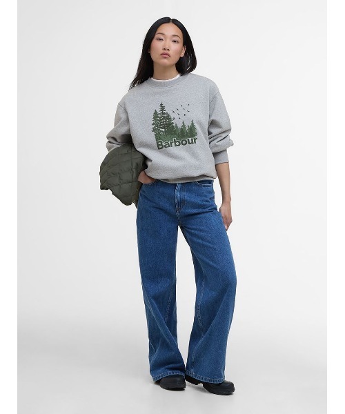 Barbour(バブアー)の「Matilda プリント スウェット(スウェット・レディース・グレー/ホワイト・SMALL/MEDIUM)」の5枚目の写真