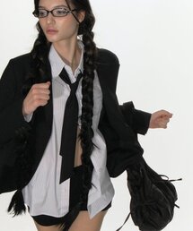 CRANK | クラシックブレザー＆ネクタイセット_ダークネイビー(テーラードジャケット)