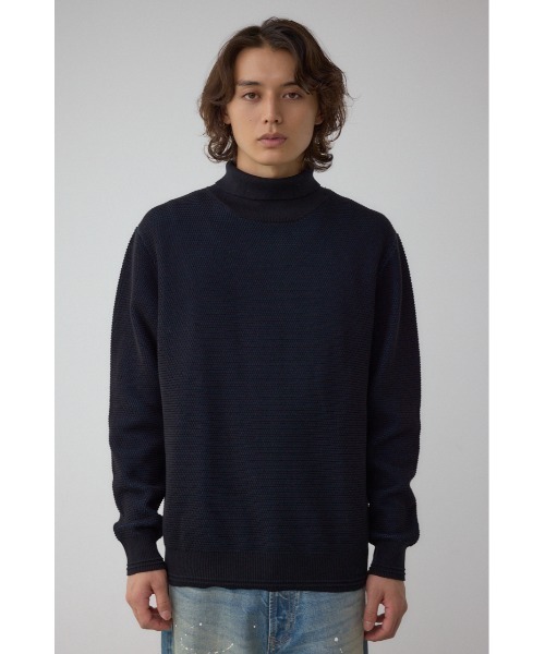 AZUL by moussy(アズールバイマウジー)の「ハニカムタートルネックニット(ニット/セーター・メンズ・オフホワイト/グレー/ブラック・MEDIUM/LARGE)」の17枚目の写真