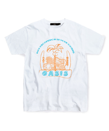 アクアオレンジ ESCF オアシス Tシャツ ホワイト