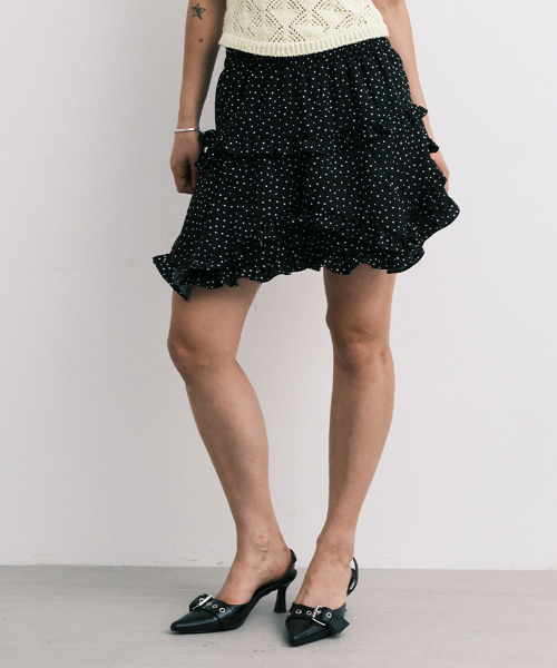 Midnight Move(ミッドナイトムーブ)の「frill skirt (dot)(スカート・レディース・その他・FREE)」の1枚目の写真