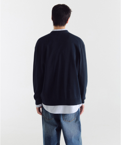 MUSINSA STANDARD（ムシンサスタンダード）の「コットンテンセルエッセンシャルカーディガン[ネイビー]（カーディガン/ボレロ・メンズ・その他・SMALL/MEDIUM/LARGE/X-LARGE/XX-LARGE）」の3枚目の写真