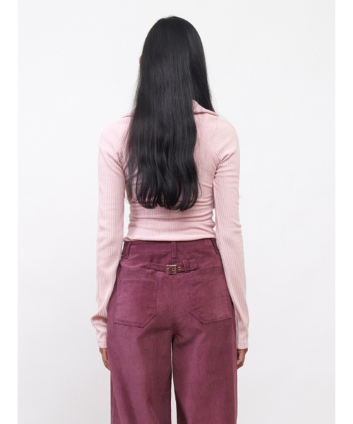 Kijun(キジュン)の「Corduroy Half Zip-Up Top Pink(その他トップス・レディース・その他・SMALL/MEDIUM)」の3枚目の写真