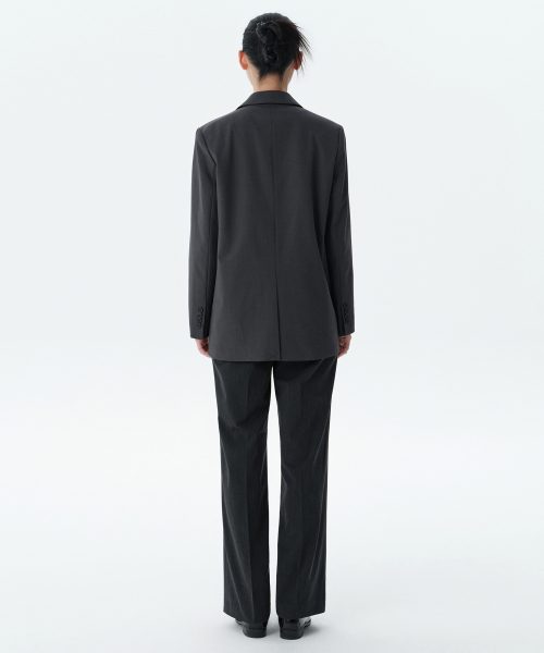 MUSINSA STANDARD WOMAN（ムシンサスタンダードウーマン）の「女性用ワイド隠しバンディングスラックス[グレー]（スラックス・レディース・その他・34/32/30/31/24/25/26/27/28/29）」の3枚目の写真