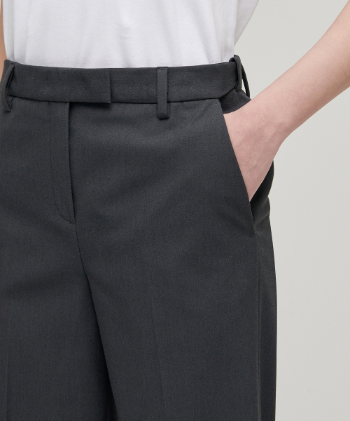 MUSINSA STANDARD WOMAN（ムシンサスタンダードウーマン）の「女性用ワイド隠しバンディングスラックス[グレー]（スラックス・レディース・その他・34/32/30/31/24/25/26/27/28/29）」の5枚目の写真