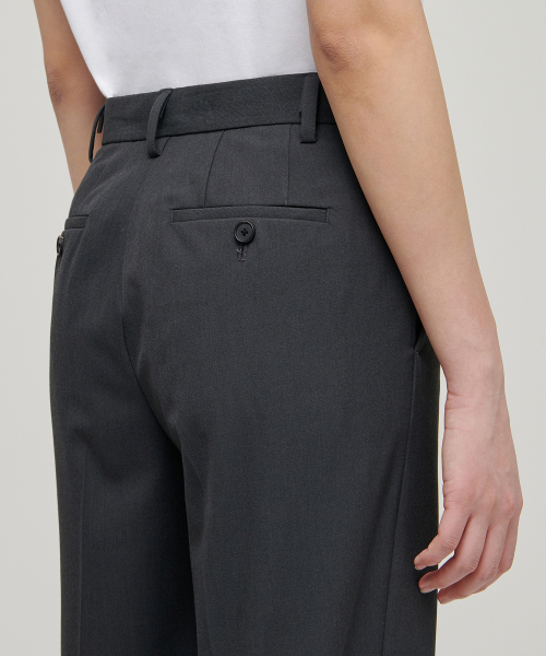 MUSINSA STANDARD WOMAN（ムシンサスタンダードウーマン）の「女性用ワイド隠しバンディングスラックス[グレー]（スラックス・レディース・その他・34/32/30/31/24/25/26/27/28/29）」の6枚目の写真