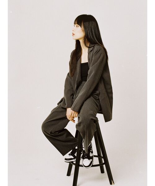 MUSINSA STANDARD WOMAN（ムシンサスタンダードウーマン）の「女性用ワイド隠しバンディングスラックス[グレー]（スラックス・レディース・その他・34/32/30/31/24/25/26/27/28/29）」の14枚目の写真