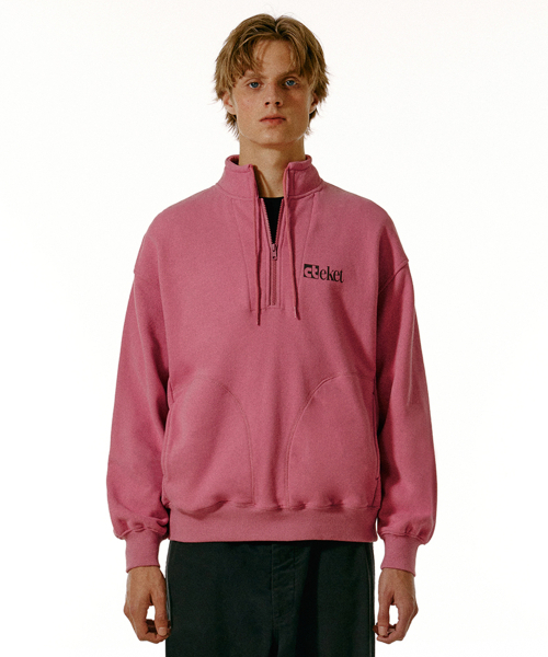 Plan Half Zip-Up Sweatshirt Pink（スウェット）｜TEKET（テケット