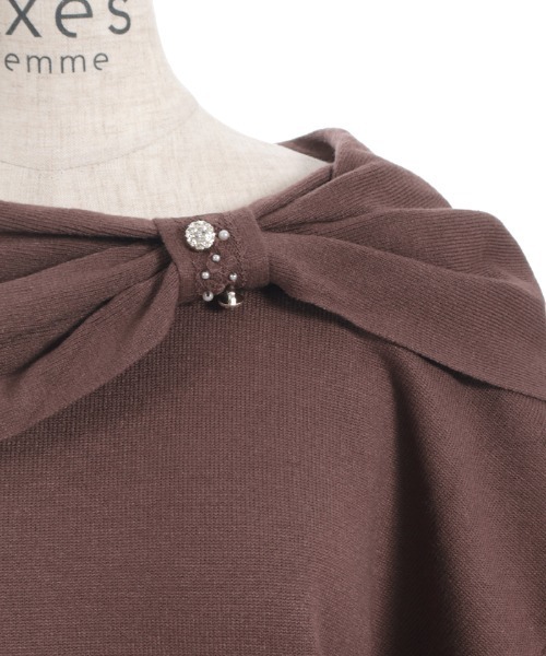 axes femme(アクシーズファム)の「ドレープリボンフレア袖ニット(ニット/セーター・レディース・ホワイト/ブラウン/ラベンダー・FREE)」の15枚目の写真