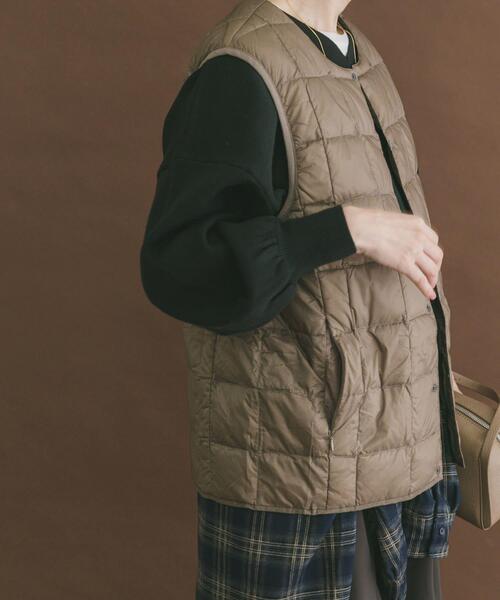 TAION（タイオン）の「TAION　CrewNeck Button Down Vest（ダウンベスト・メンズ・チャコールグレー/カーキ/ブラック/ダークブラウン/ネイビー・LARGE/X-LARGE/MEDIUM）」の11枚目の写真