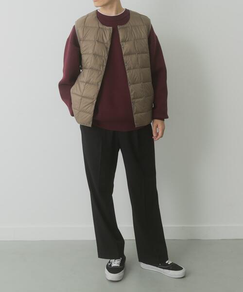 TAION（タイオン）の「TAION　CrewNeck Button Down Vest（ダウンベスト・メンズ・チャコールグレー/カーキ/ブラック/ダークブラウン/ネイビー・LARGE/X-LARGE/MEDIUM）」の17枚目の写真