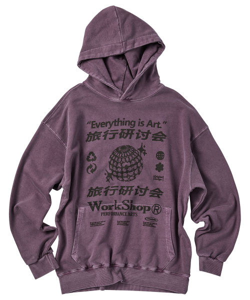 ディスコピグメントフードパーカー ジューシーバイオレット