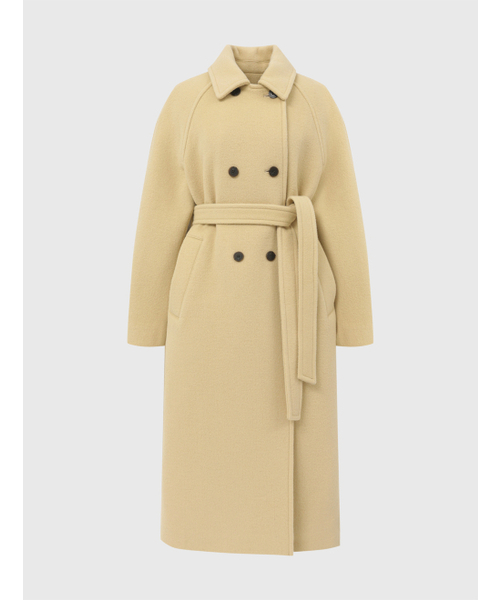 LOOKAST(ルックキャスト)の「アートレイン カシドダブルコート_バター / ATREIN CASH DOUBLE COAT_BUTTER(チェスターコート・レディース・ライトイエロー・FREE)」の2枚目の写真