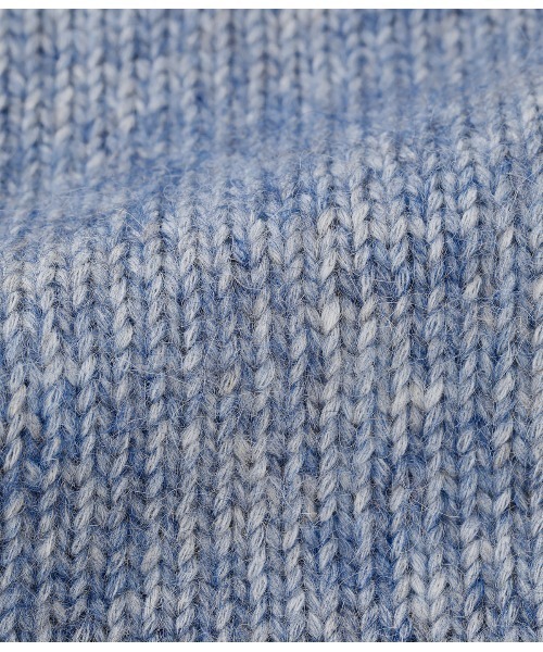 SIPULI(シプリ)の「Cotton Alpaca 木の葉柄ニットケープ(ニット/セーター・レディース・ベージュ/サックスブルー・2)」の5枚目の写真