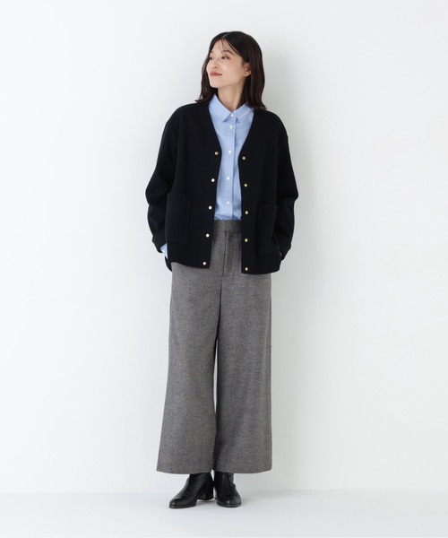 human woman(ヒューマンウーマン)の「◆【ウォッシャブル/3サイズ展開】ツィードツイルガウチョパンツ(その他パンツ・レディース・ベージュ/ネイビー・MEDIUM/LARGE/SMALL)」の17枚目の写真