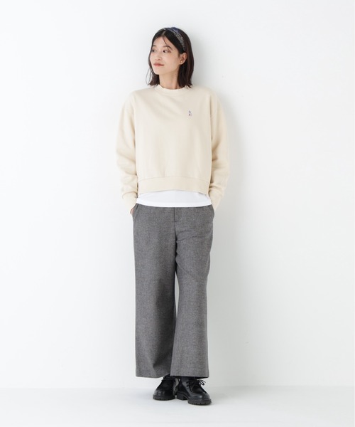 human woman(ヒューマンウーマン)の「◆【ウォッシャブル/3サイズ展開】ツィードツイルガウチョパンツ(その他パンツ・レディース・ベージュ/ネイビー・MEDIUM/LARGE/SMALL)」の19枚目の写真