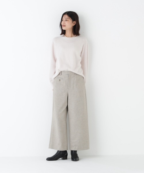 human woman(ヒューマンウーマン)の「◆【ウォッシャブル/3サイズ展開】ツィードツイルガウチョパンツ(その他パンツ・レディース・ベージュ/ネイビー・MEDIUM/LARGE/SMALL)」の22枚目の写真