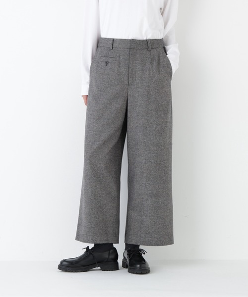 human woman(ヒューマンウーマン)の「◆【ウォッシャブル/3サイズ展開】ツィードツイルガウチョパンツ(その他パンツ・レディース・ベージュ/ネイビー・MEDIUM/LARGE/SMALL)」の3枚目の写真