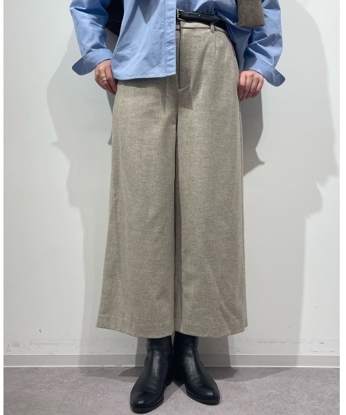 human woman(ヒューマンウーマン)の「◆【ウォッシャブル/3サイズ展開】ツィードツイルガウチョパンツ(その他パンツ・レディース・ベージュ/ネイビー・MEDIUM/LARGE/SMALL)」の7枚目の写真