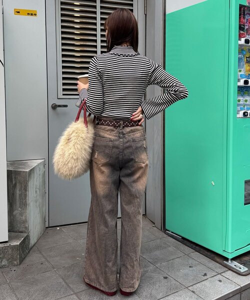 CIAOPANIC（チャオパニック）の「アンチピリングメローニット（ニット/セーター・レディース・イエロー/レッド/ブルー/ブラック/ネイビー/ホワイト・ONE SIZE）」の12枚目の写真