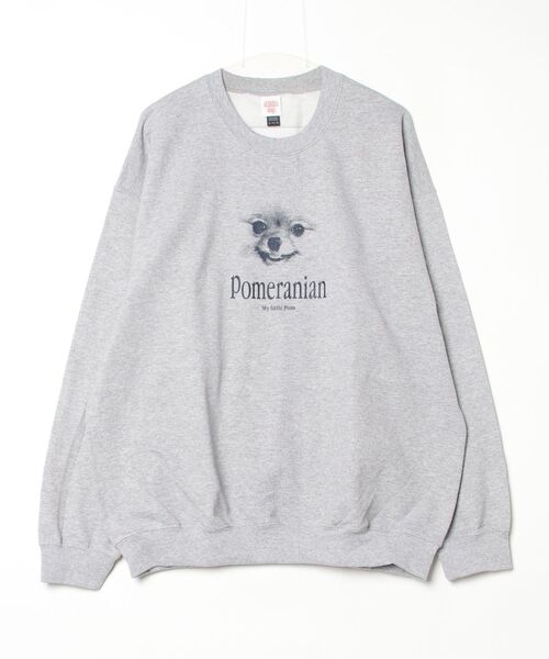AKISHIKA design（アキシカデザイン）の「POMERANIAN sweat shirts（スウェット・メンズ・グレー・XL/L）」の5枚目の写真