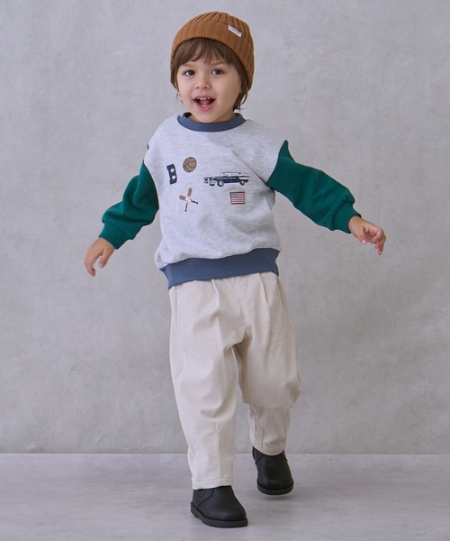 petit main（プティマイン）の「【プティプラ】BOYSトレーナー（スウェット・キッズ・ブルー系その他/ダークグレー/カラフル/レッド/グリーン/クリーム/トップグレー/ホワイト系その他/ベージュ/黄緑系・90cm/80ｃｍ/100cm/130cm/120cm/110cm）」の12枚目の写真