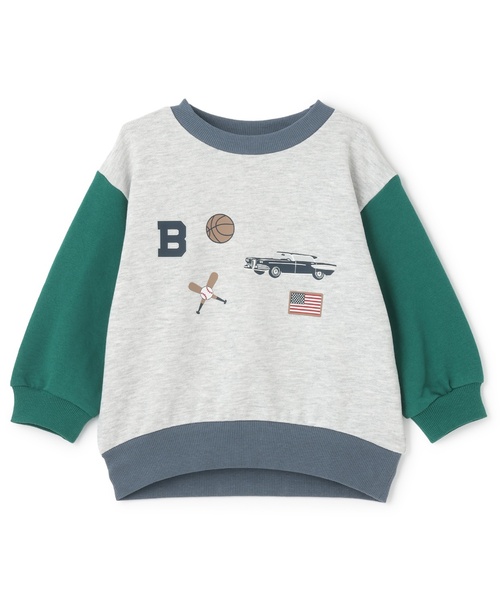 petit main（プティマイン）の「【プティプラ】BOYSトレーナー（スウェット・キッズ・ブルー系その他/ダークグレー/カラフル/レッド/グリーン/クリーム/トップグレー/ホワイト系その他/ベージュ/黄緑系・90cm/80ｃｍ/100cm/130cm/120cm/110cm）」の19枚目の写真