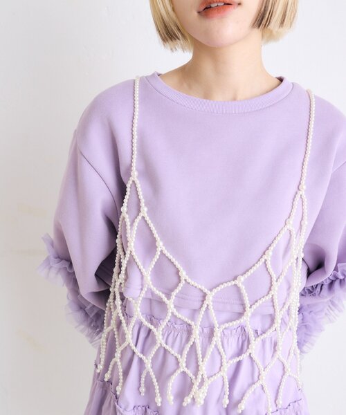 w closet（ダブルクローゼット）の「パールビスチェ（その他・レディース・オフホワイト・FREE）」の6枚目の写真