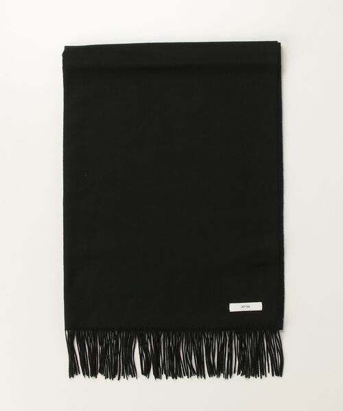 半額以下 美品 ATON BABY CASHMERE STOLE BLACK 黒 ATON (エイトン) BABY CASHMERE | STOLE（マフラー）｜ATON（エイトン
