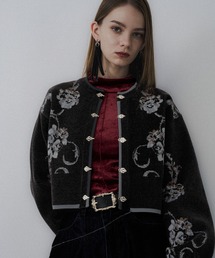 HARE | チャイナガラモールニットカーディガン(HARE)(カーディガン/ボレロ)