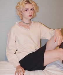 IMARI（イマリ）の「【 IMARI / イマリ 】 Vネックライン レース ニット #（ニット/セーター）」