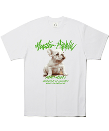 フレンチライトグリーンTシャツホワイト