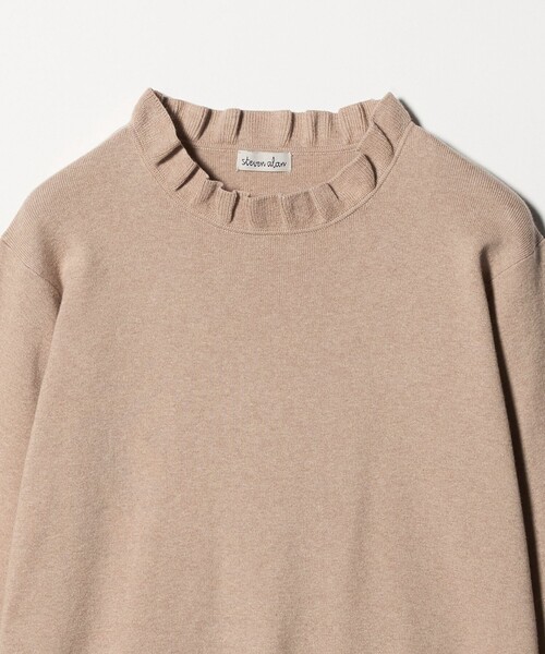 Steven Alan（スティーブンアラン）の「＜Steven Alan＞コットン カシミヤ フリル ニット（ニット/セーター・レディース・ベージュ/ネイビー・FREE）」の10枚目の写真