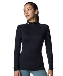 モックネック」に該当するレディースのTシャツ/カットソー（ブラック