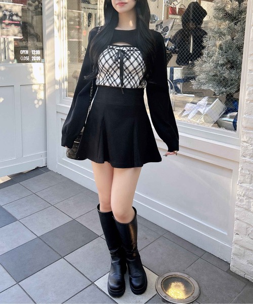 INGNI（イング）の「ハイウエストフレアミニスカパン（スカート・レディース・グレー/ブラック/その他11・FREE）」の19枚目の写真