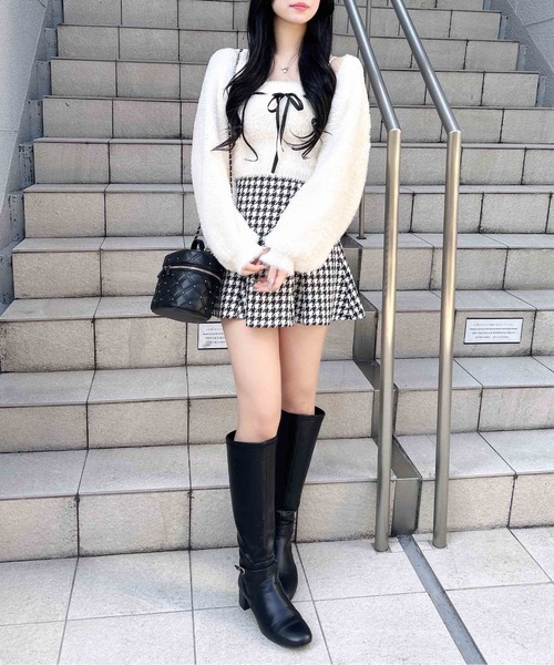 INGNI（イング）の「ハイウエストフレアミニスカパン（スカート・レディース・グレー/ブラック/その他11・FREE）」の4枚目の写真