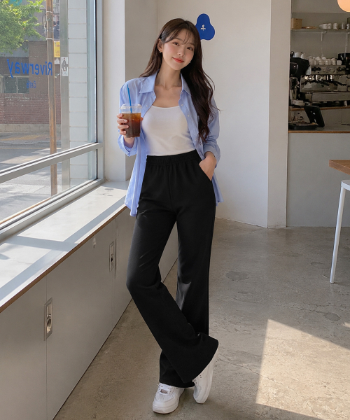 KOLEAT(コレット)の「ロングスリムバンディングブーツカットスラックス【BLACK】ワイドラッパーズ ver.(スラックス・レディース・ブラック・FREE)」の5枚目の写真