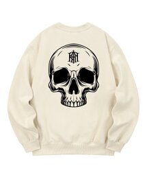 KMC0180 カスタムスカル起毛 スウェット クリーム