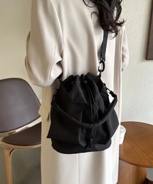 NuNuNa（ヌヌナ）の「【NuNuNa】3WAY 巾着型 ショルダーバッグ/バックパック（ショルダーバッグ）」