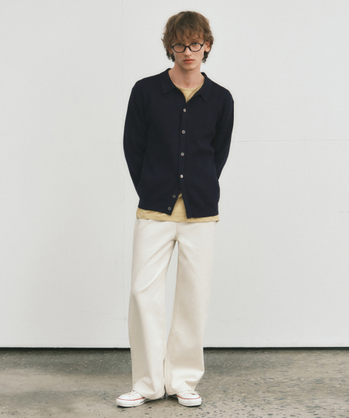 WEDNESDAY OASIS(ウェンズデーオアシス)の「オールウェイズウォッシャブルカラーニットカーディガン_NAVY(WC25-KN45)(カーディガン/ボレロ・メンズ・ネイビー・MEDIUM/LARGE)」の2枚目の写真