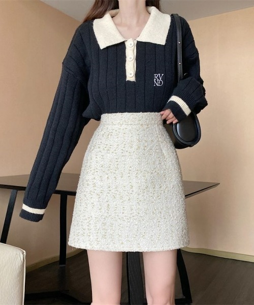 gossip!ロサンゼルス(ゴシップロサンゼルス)の「Y2KガーリーAラインミニスカート(インショ付き)(スカート・レディース・ラベンダー/オフホワイト・S/M)」の16枚目の写真