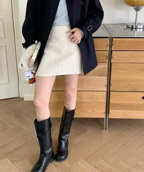 gossip!ロサンゼルス(ゴシップロサンゼルス)の「Y2KガーリーAラインミニスカート(インショ付き)(スカート・レディース・ラベンダー/オフホワイト・S/M)」の11枚目の写真